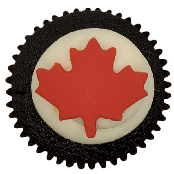 Canada Day Cupcake Topview Toronto Cupcakes Canada Day cupcake top view