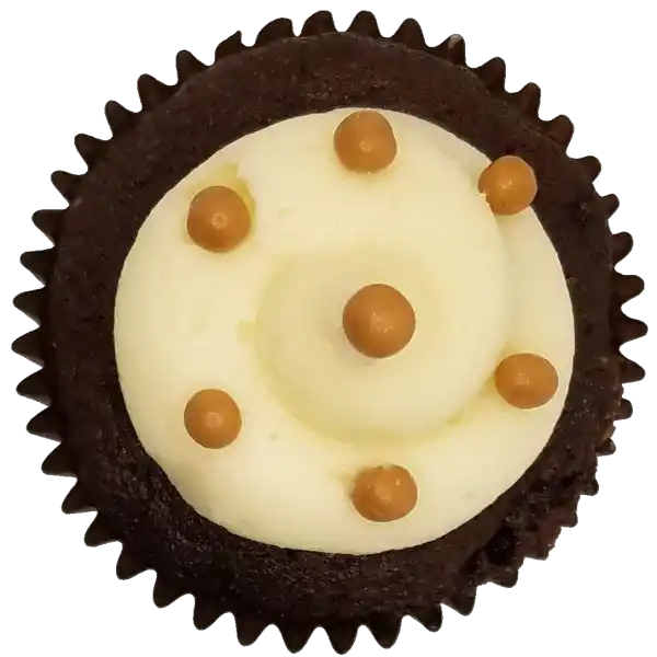 Chocolate Caramel top view Top view of Chocolate Caramel cupcake