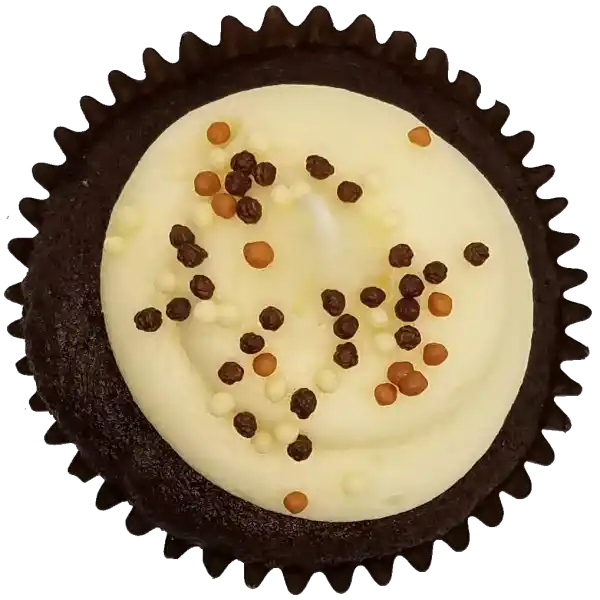 Chocolate Toffee top view Top view of Chocolate Toffee cupcake