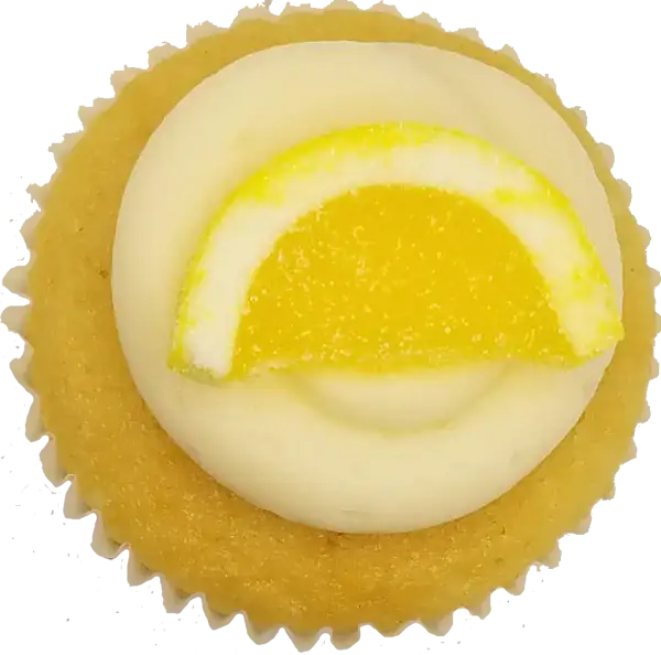 Lemon top view Top view of Lemon cupcake