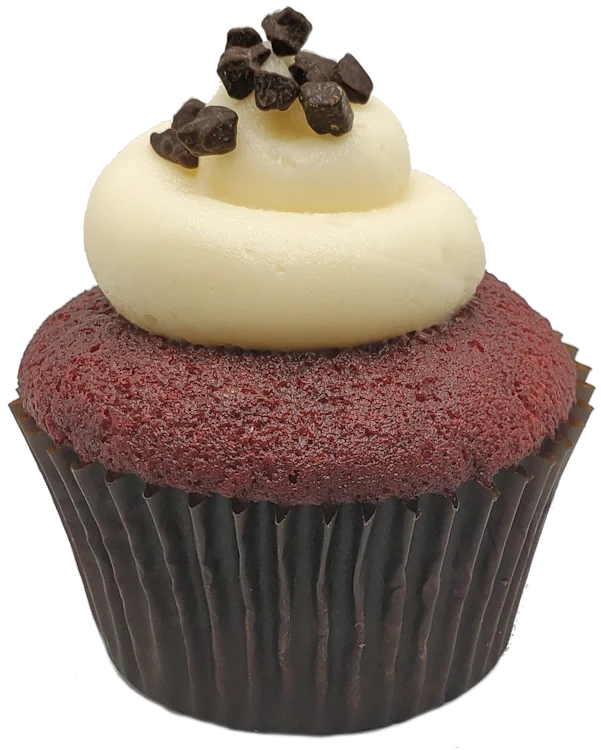 Red Velvet Fudge Cupcake Toronto Cupcakes Red Velvet Fudge cupcake with chocolate ganache filling