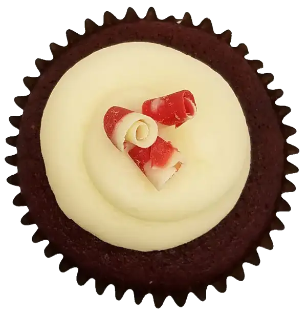 Red Velvet top view Top view of Red Velvet cupcake