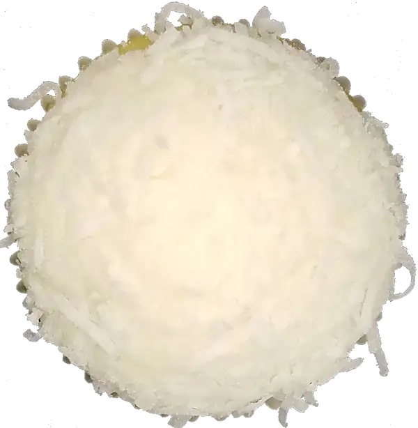 Vanilla Coconut Top View Top view of Vanilla Coconut cupcake